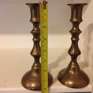 Vintage Bronze Candle Stick Holders